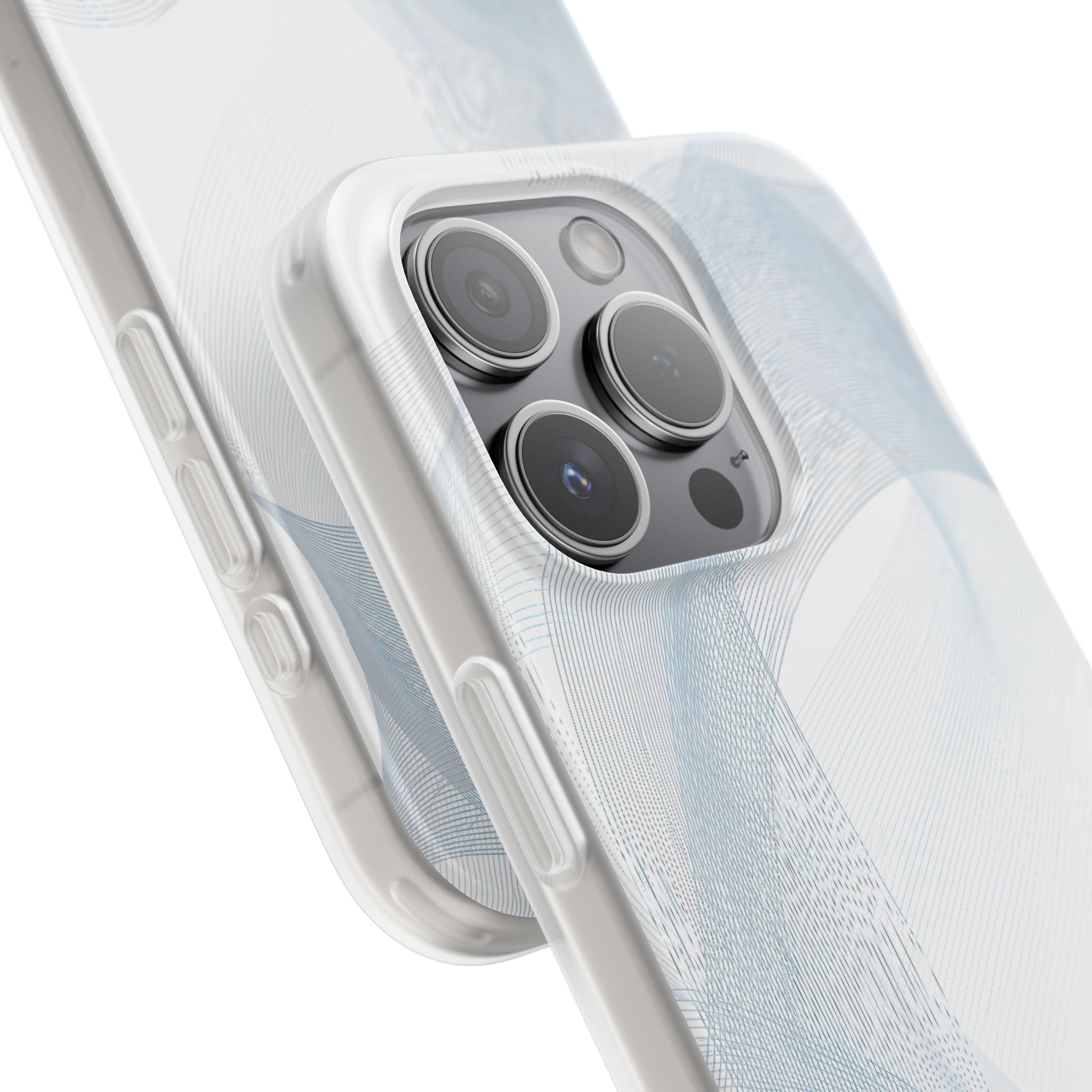 White Lite Phone Case for iPhone - Arctic Line Current
