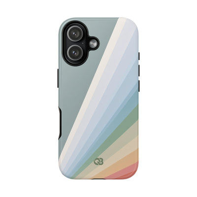 Green Tough Phone Case for iPhone - Sage Prism Beam