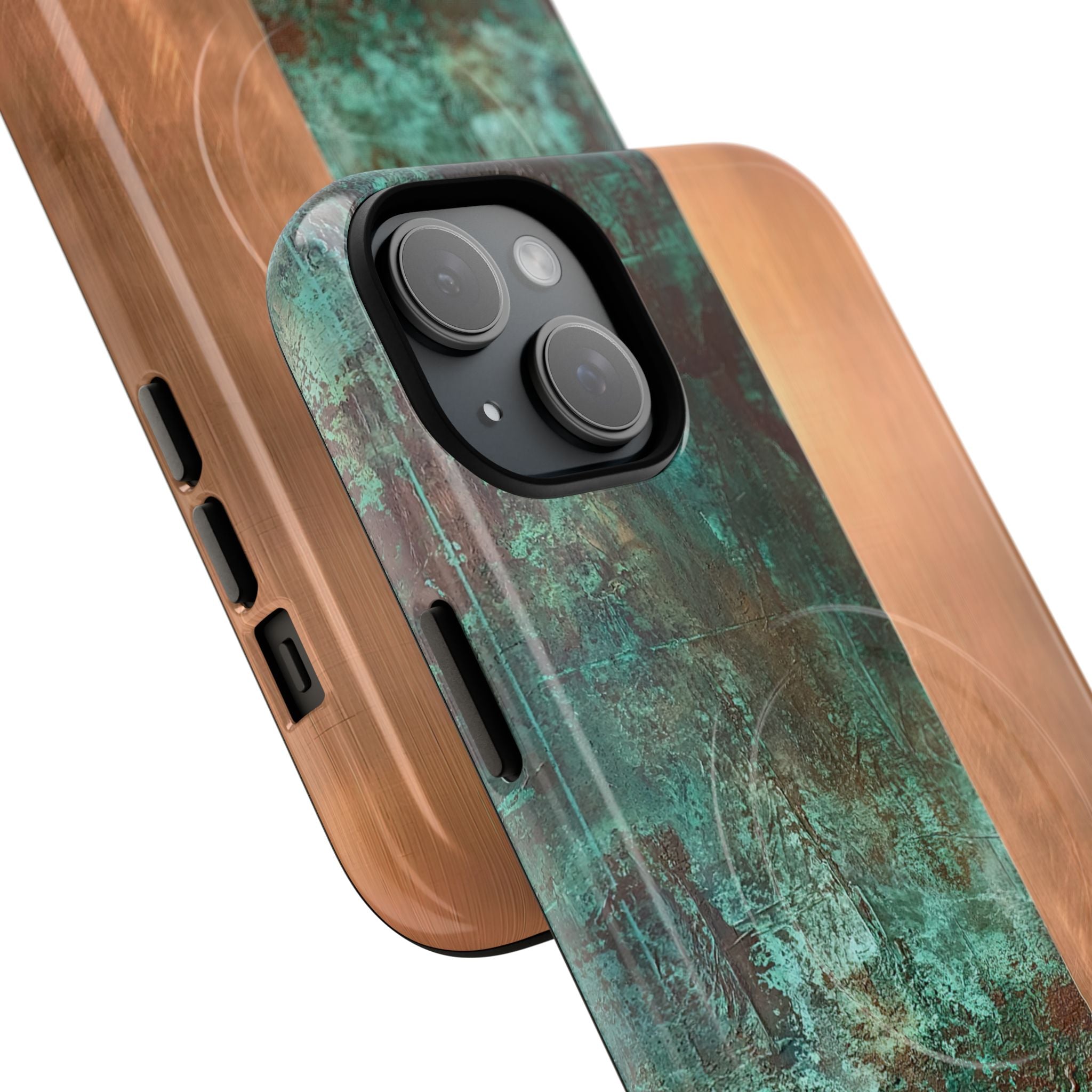 Teal Tough 2.0 Magsafe Phone Case for iPhone - Verdigris Copper Slab