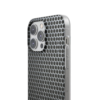 Brushed Perforated Steel · Lite Phone Case for iPhone ·  Silver