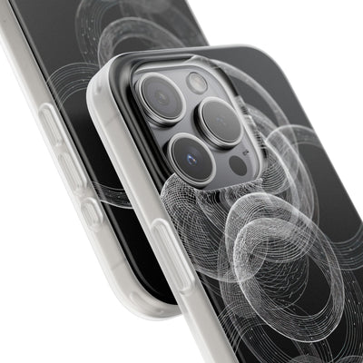Black Lite Phone Case for iPhone - Kinetic Wireframe Orbit