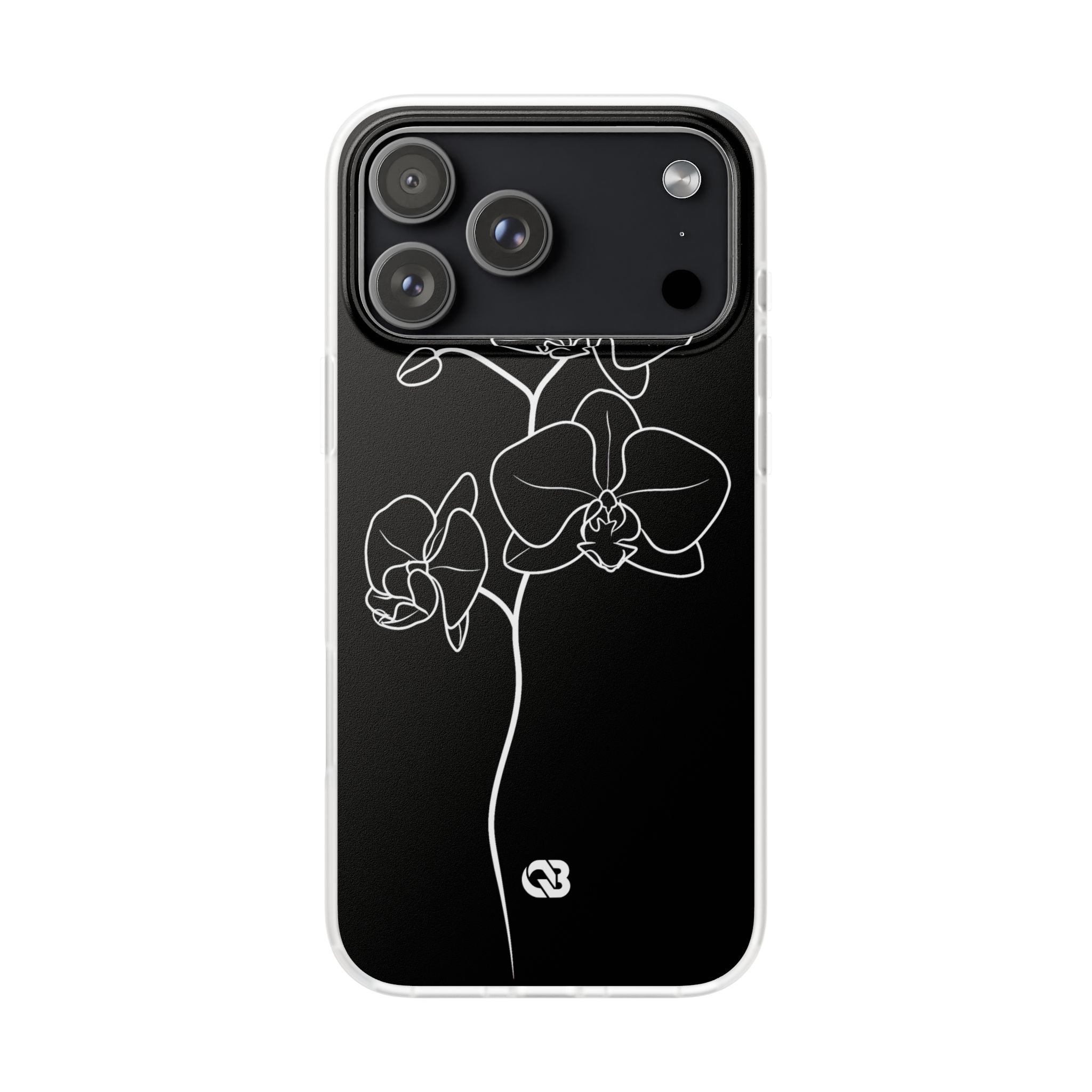 Black Lite Phone Case for iPhone - Noir Alabaster Orchid