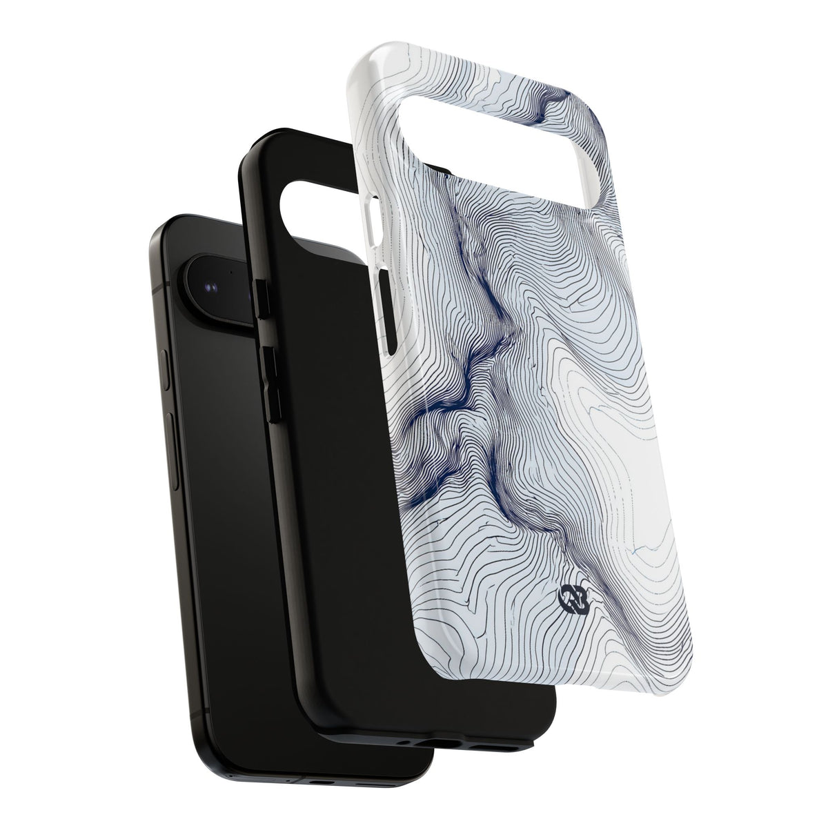 Nordic Ridge Contour · Tough Phone Case for Pixel ·  White