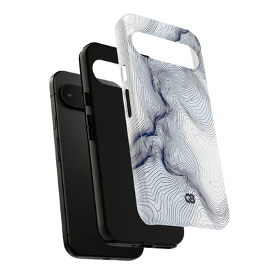 Nordic Ridge Contour · Tough Phone Case for Pixel ·  White