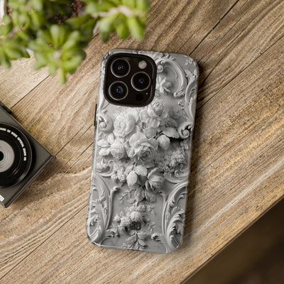 Rococo Marble Rose · Tough Phone Case for iPhone · White