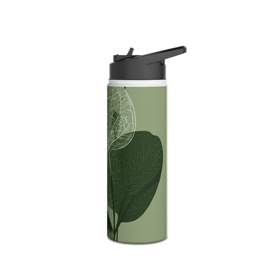 Layered Eucalyptus Study · Insulated Water Bottle · Green