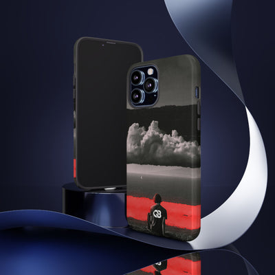 Crimson Horizon · Tough Phone Case for iPhone · Black