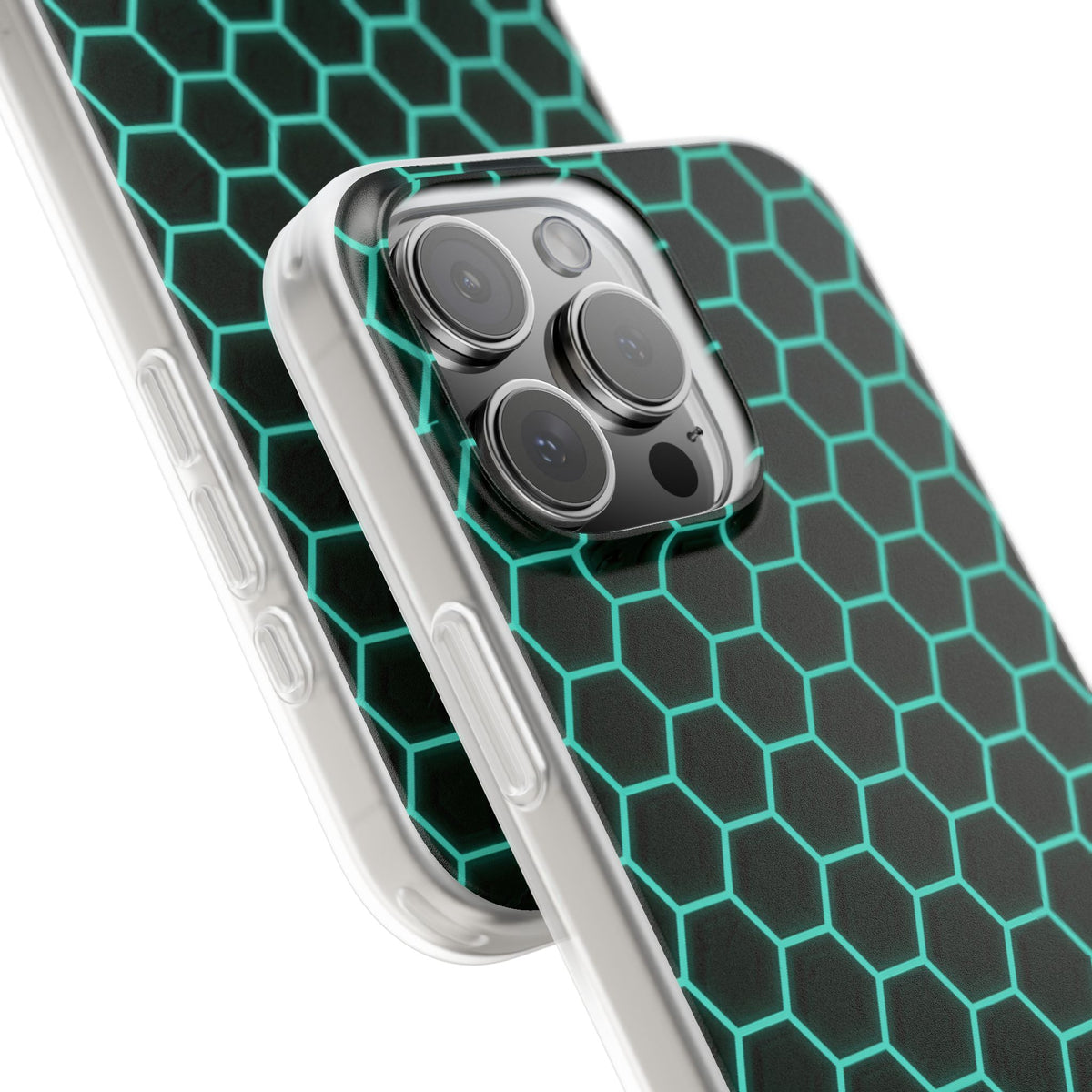 Neon Hex Spectrum · Lite Phone Case for iPhone ·  Teal