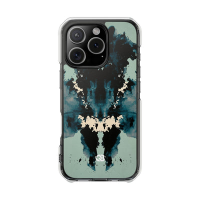 Rorschach Ink Void · Clear Impact Magnetic Phone Case for iPhone ·  Black