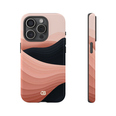 Pink Tough Phone Case for iPhone - Dune Shadow Layers