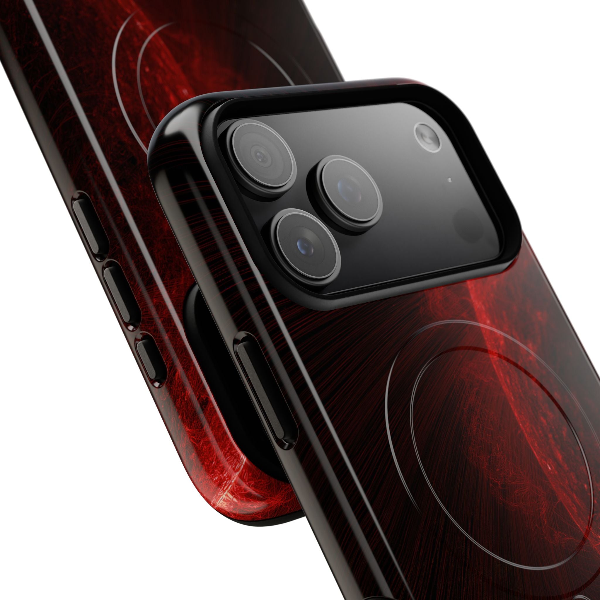 Red Tough 2.0 Magsafe Phone Case for iPhone - Solar Crimson Flare
