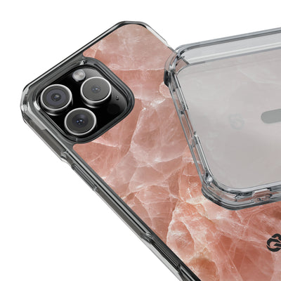 Rose Quartz Facet · Clear Impact Magnetic Phone Case for iPhone · Pink