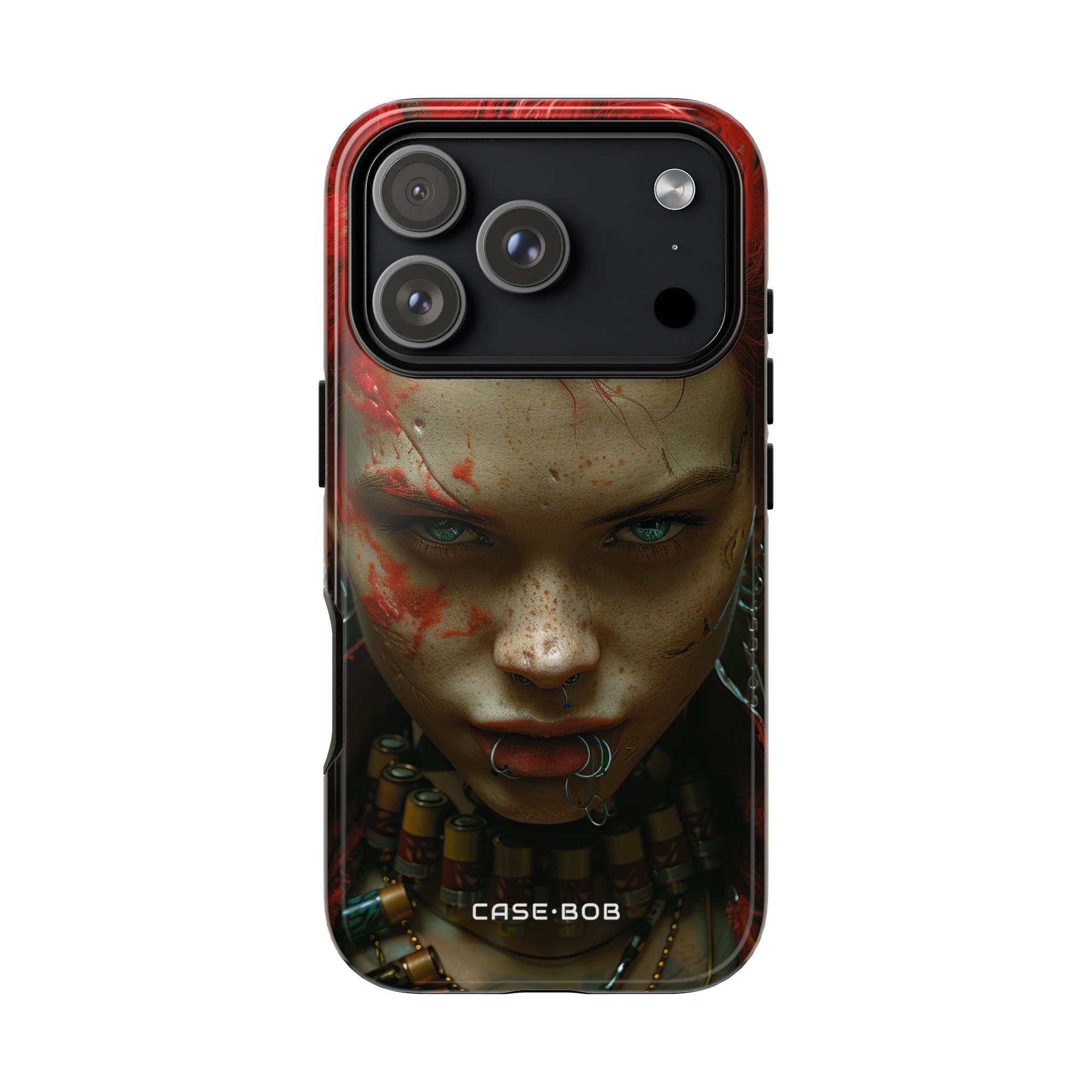 Red Spike Gaze iPhone 17 Pro Case - Tough - CASE•BOB