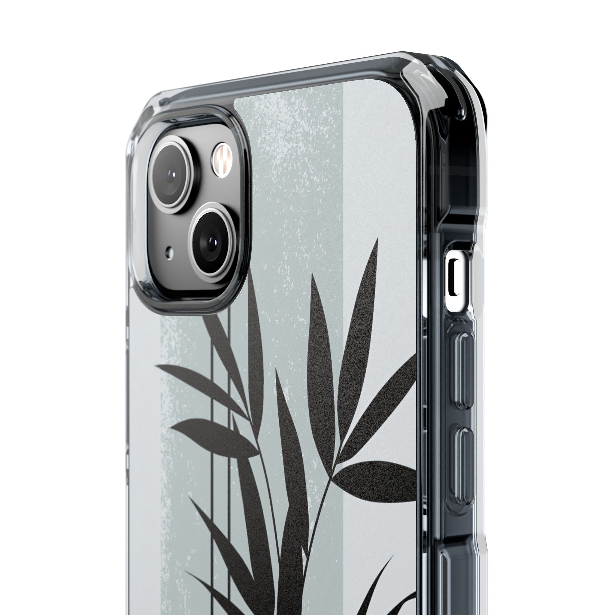 Grey Impact MagSafe Phone Case for iPhone - Sage Bamboo Noir