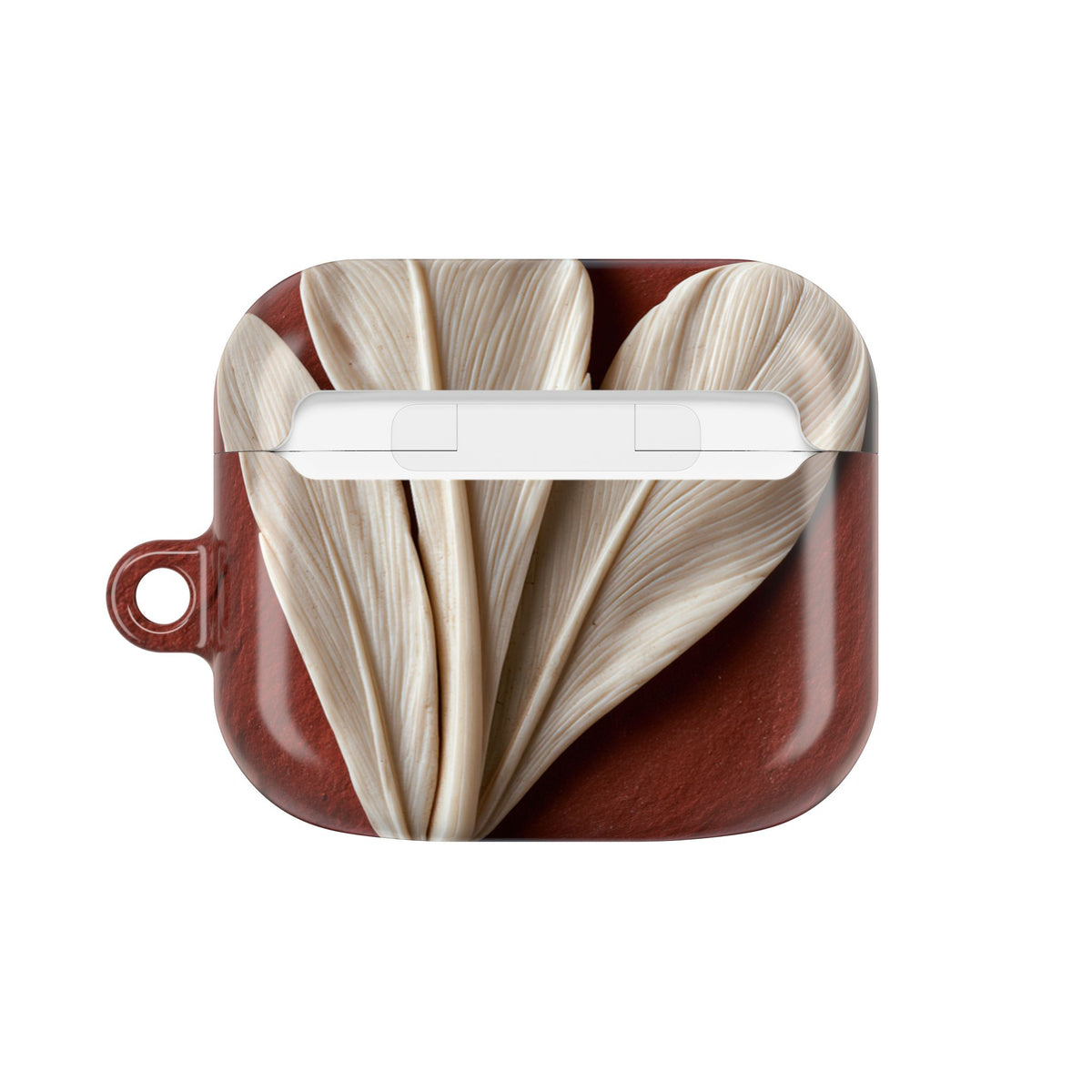 Carved Ivory Plume · Hard Case for AirPods & AirPods Pro · Red