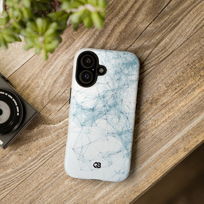 Blue Tough Phone Case for iPhone - Glacial Neural Web