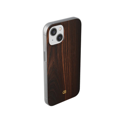 Brown Lite Phone Case for iPhone - Burnished Mahogany Grain