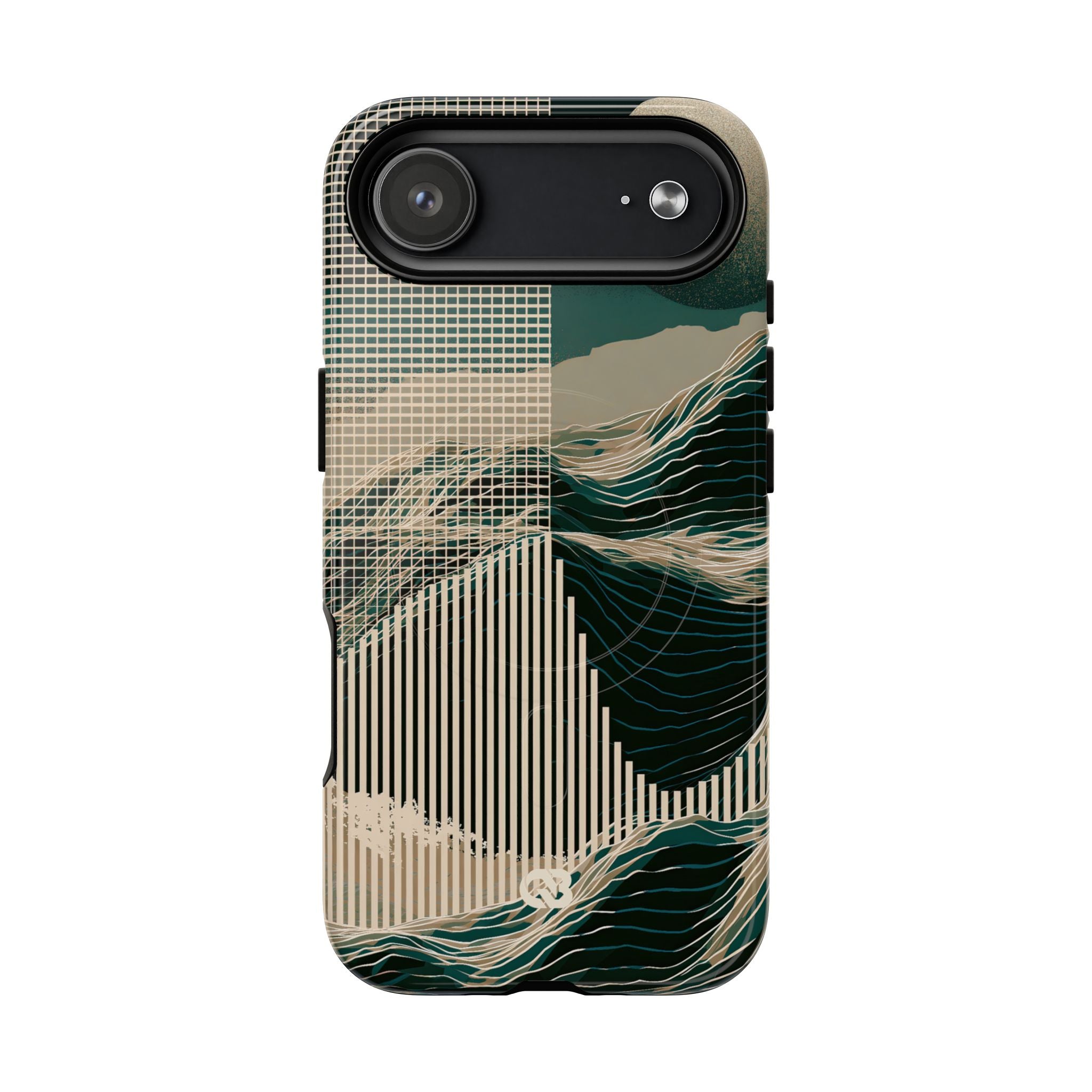 Green Tough 2.0 Magsafe Phone Case for iPhone - Lunar Moss Topography