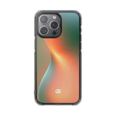 Radiant Contour · Clear Impact Magnetic Phone Case for iPhone · Orange