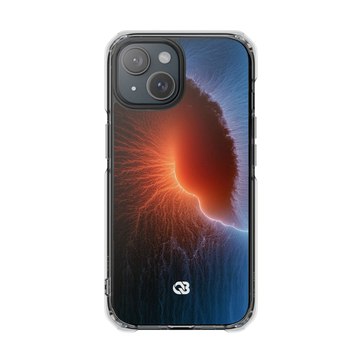Thermal Aura Pulse · Clear Impact Magnetic Phone Case for iPhone · Blue