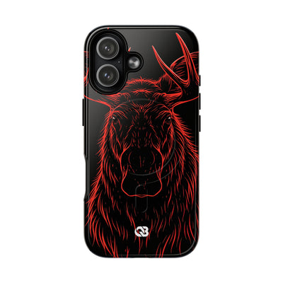 Nordic Moose Contour · Tough 2.0 Magnetic Phone Case for iPhone · Red