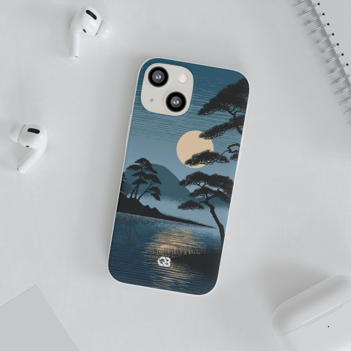 Moonlit Pine Horizon · Lite Phone Case for iPhone ·  Blue