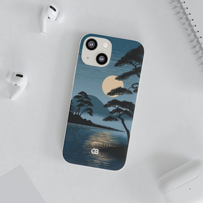 Moonlit Pine Horizon · Lite Phone Case for iPhone ·  Blue