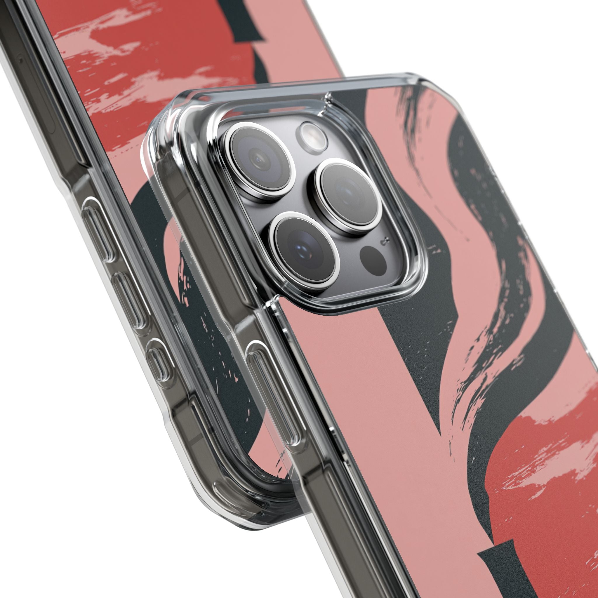 Pink Impact MagSafe Phone Case for iPhone - Cinder Rose Plume