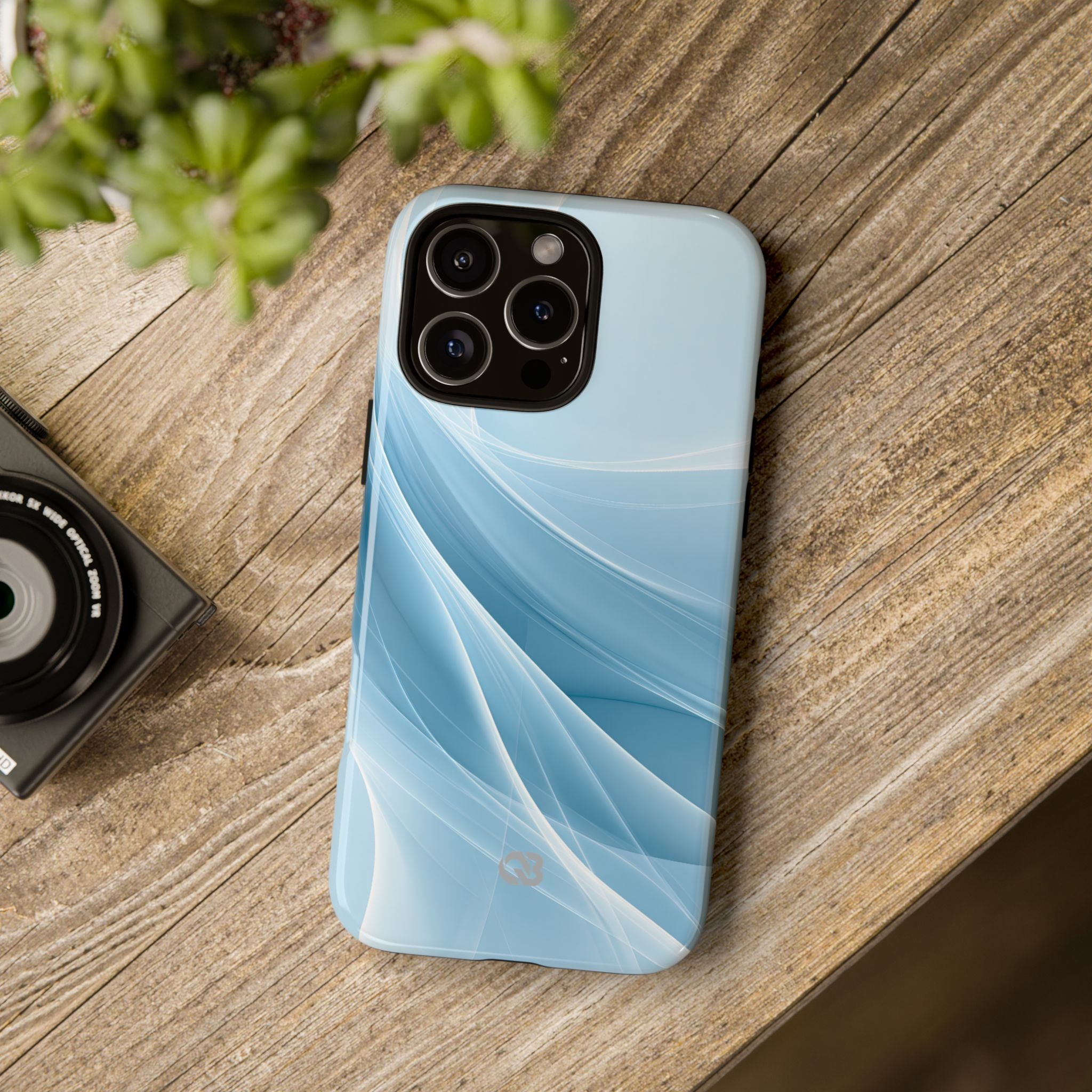 Blue Tough Phone Case for iPhone - Arctic Silk Drift