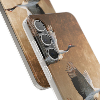 Golden Crane Flight · Lite Phone Case for Samsung · Gold