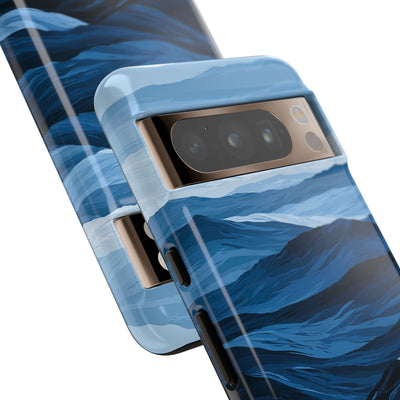 Blue Tough Phone Case for Google Pixel - Cobalt Ridge Tides
