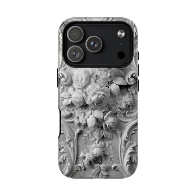 Rococo Marble Rose · Tough 2.0 Magnetic Phone Case for iPhone · White