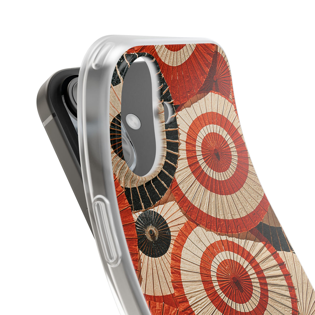 Vermilion Wagasa Motif · Lite Phone Case for iPhone ·  Red