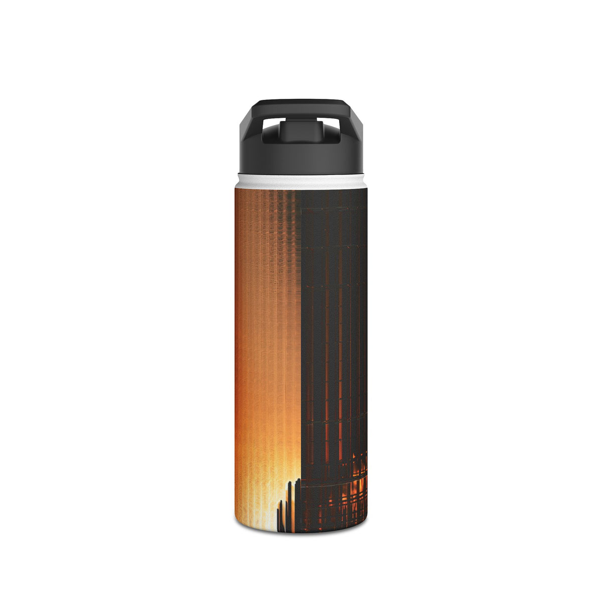 Luminous Grid · Insulated Water Bottle · Black