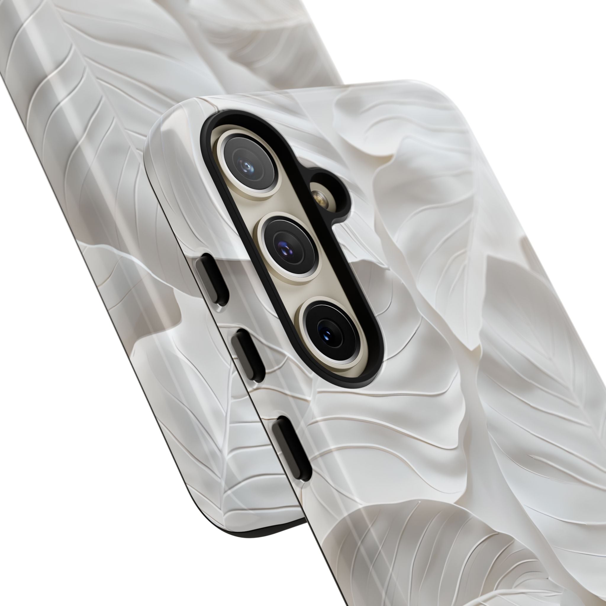 Sculpted Ivory Leaves · Tough Phone Case for Samsung