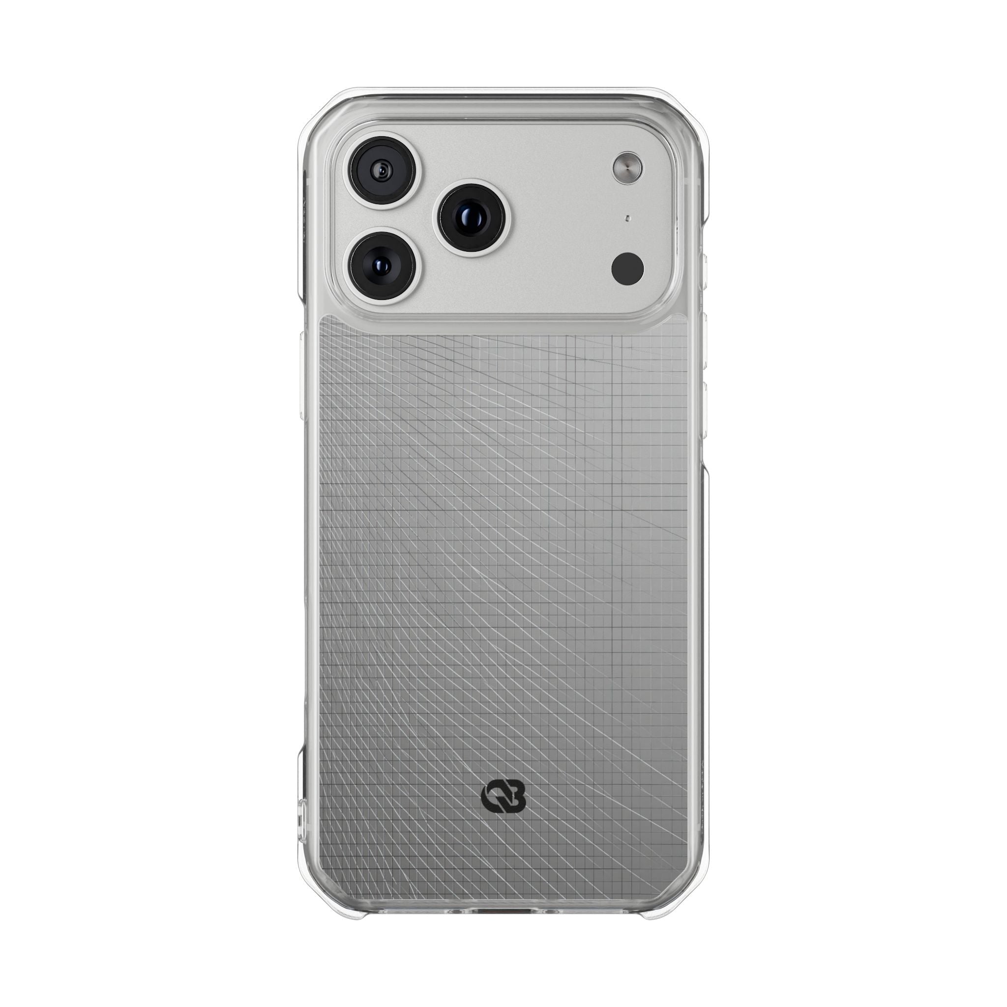 Grey Impact MagSafe Phone Case for iPhone - Chrome Mesh Warp