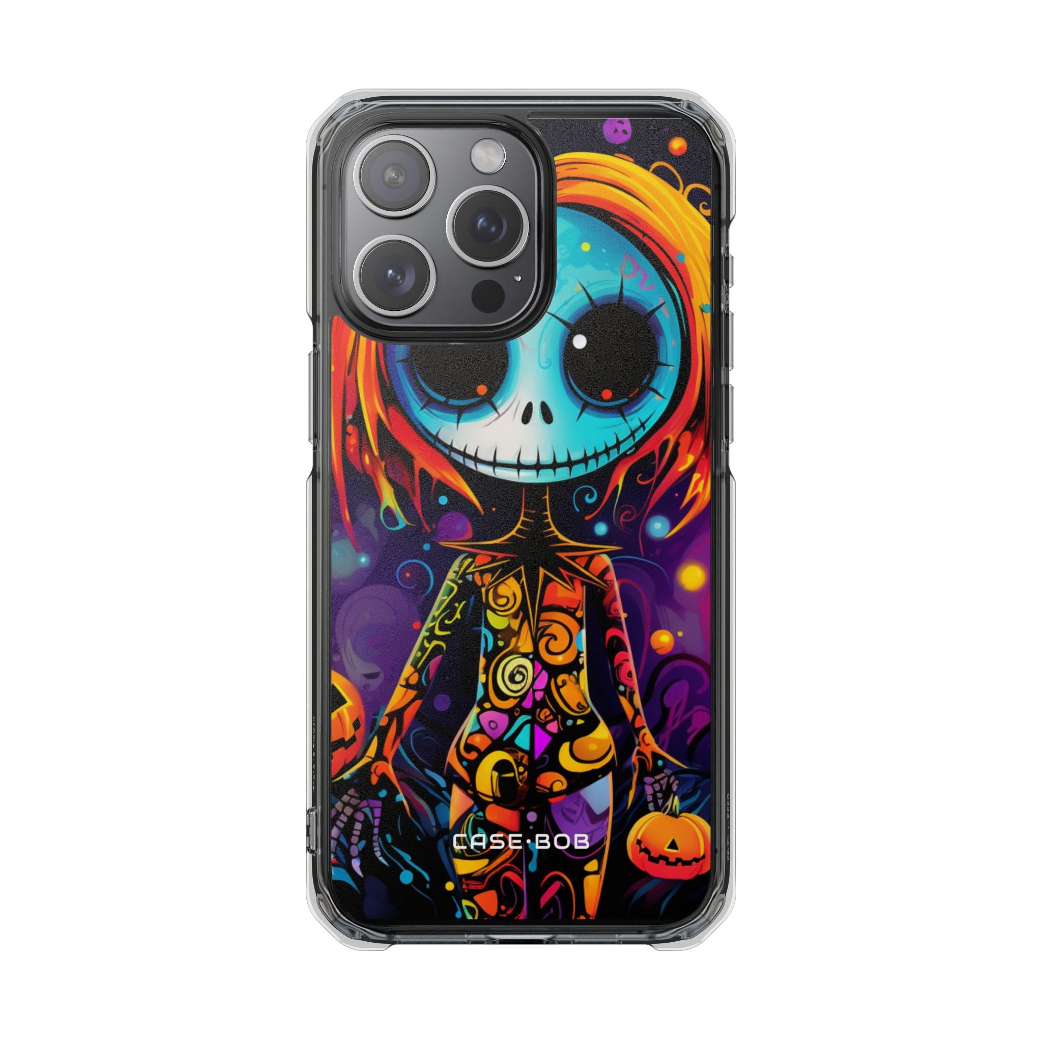 Blue Skull Swirl iPhone 15 Pro Max Case - Impact - CASE•BOB