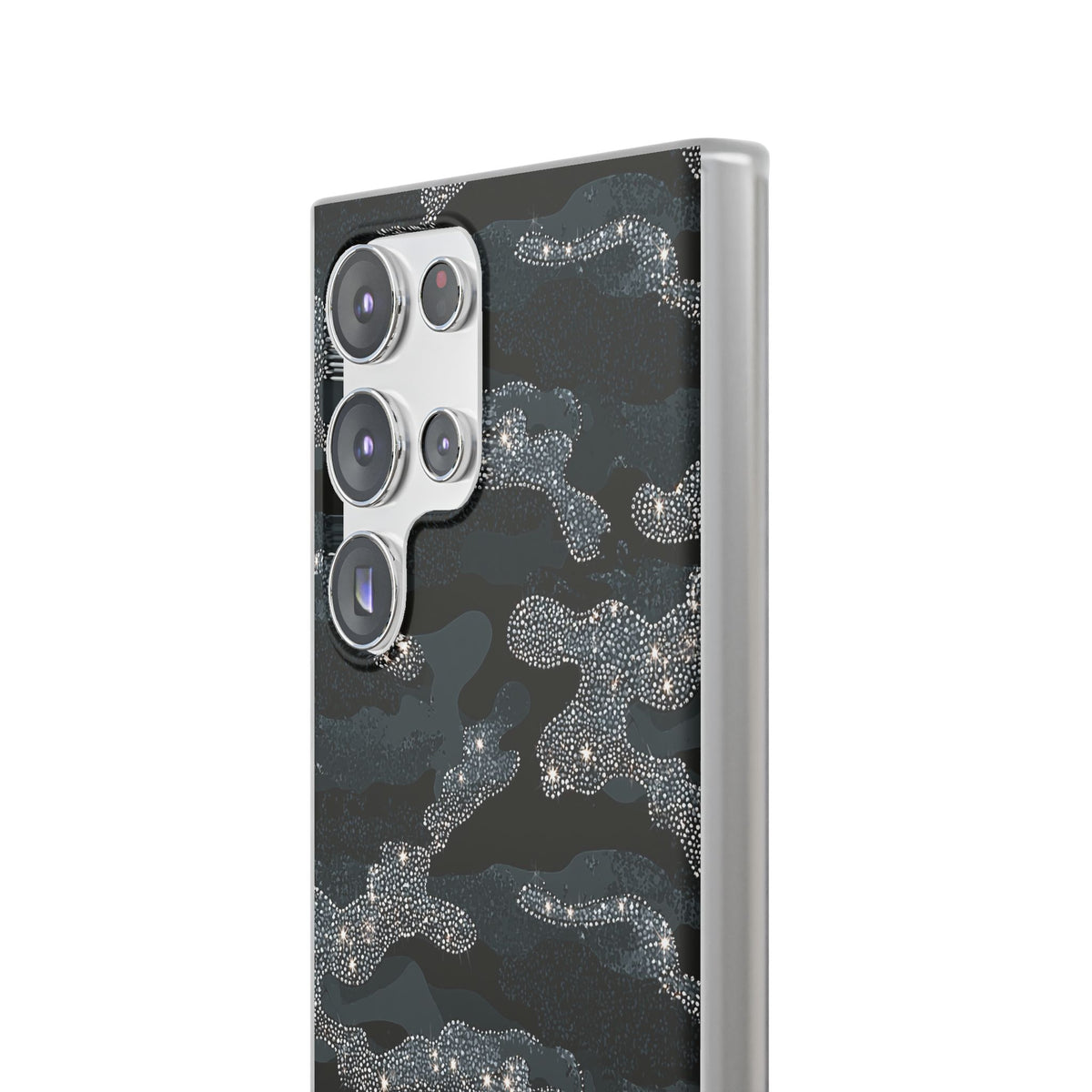 Glitter Shadow Camo · Lite Phone Case for Samsung · Black