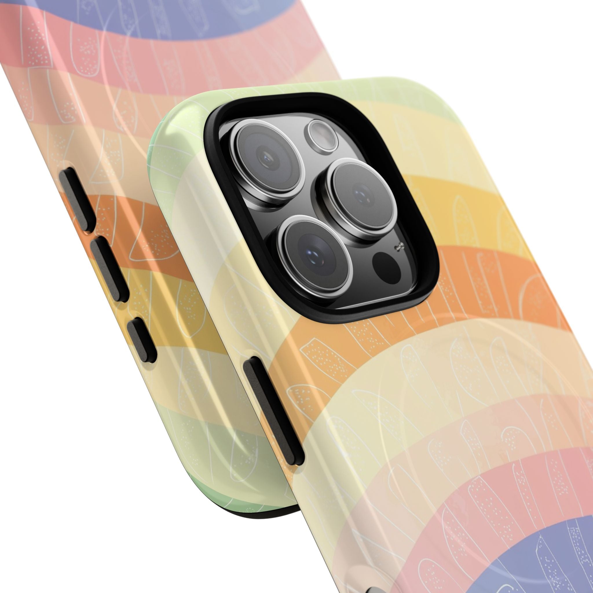 Pastell Regenbogen Bänder iPhone 16 Pro Case - Tough+