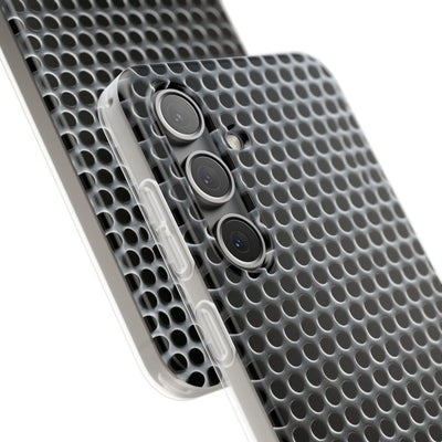 Brushed Perforated Steel · Lite Phone Case for Samsung · Silver