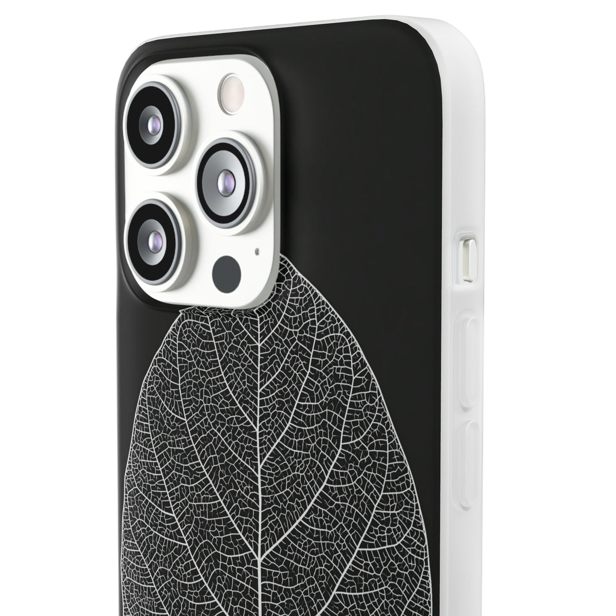 Monochrome Leaf Skeleton · Lite Phone Case for iPhone ·  Black