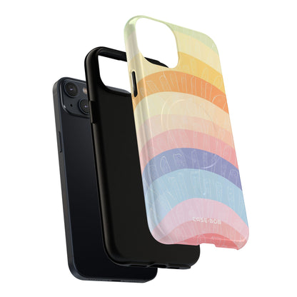 Pastell Regenbogen Bänder iPhone 14 Plus Case - Tough+