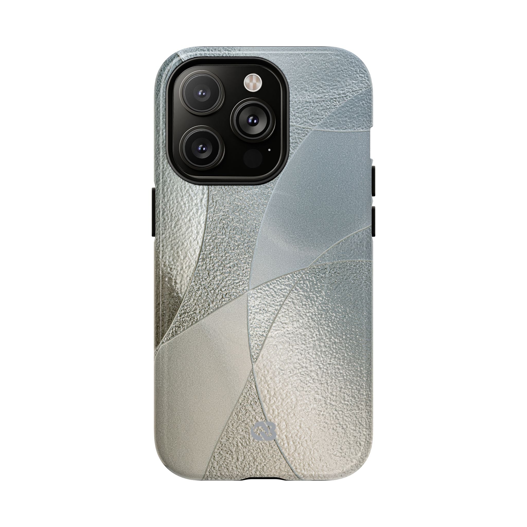 Silver Tough 2.0 Magsafe Phone Case for iPhone - Frosted Silver Mosaic