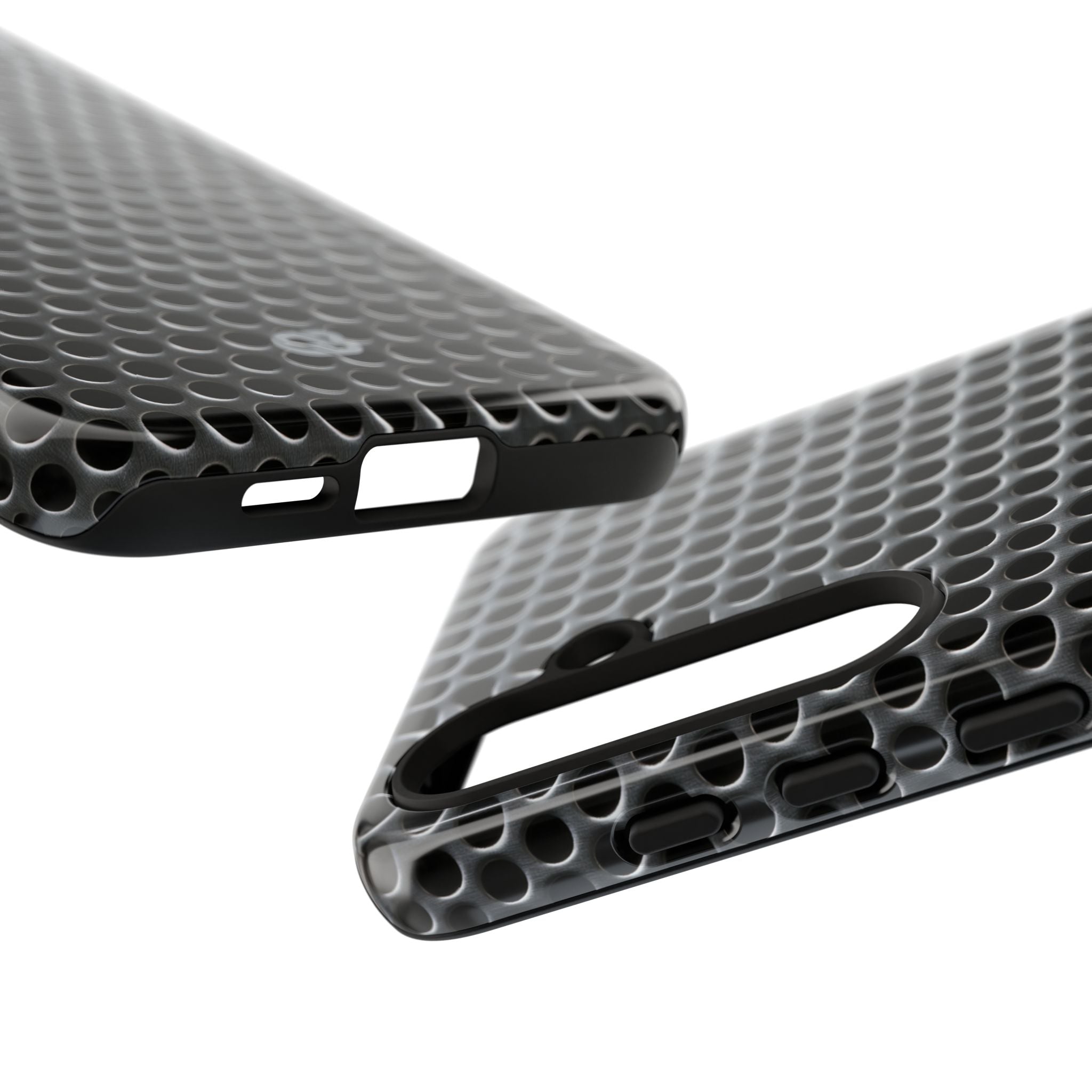 Silver Tough Phone Case for Samsung - Brutalist Steel Mesh