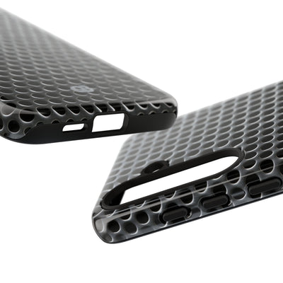 Silver Tough Phone Case for Samsung - Brutalist Steel Mesh