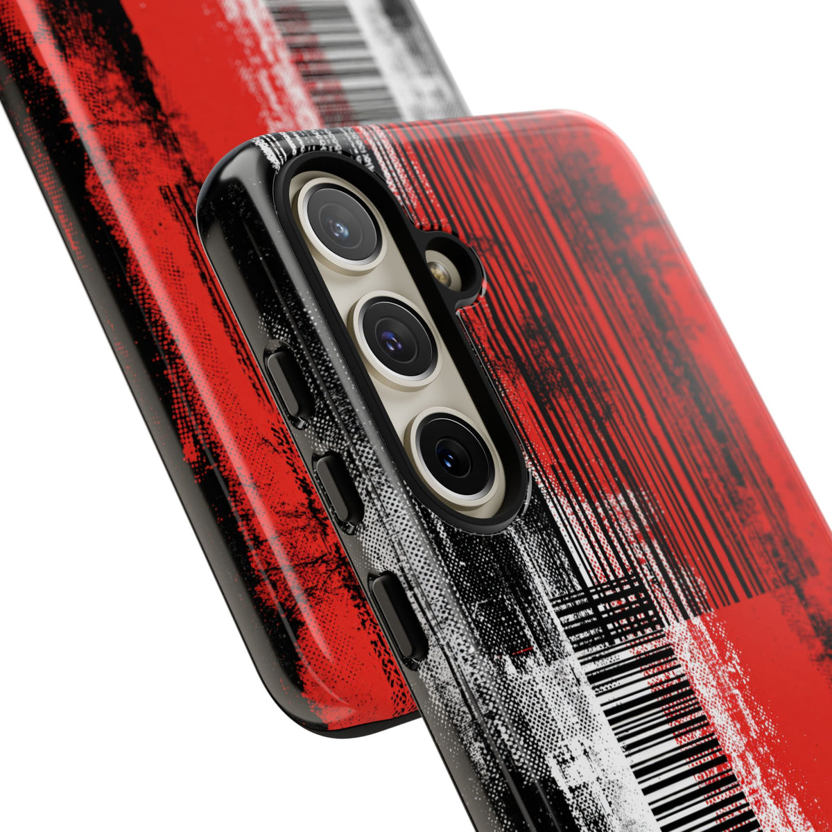 Distorted Barcode · Tough Phone Case for Samsung · Black