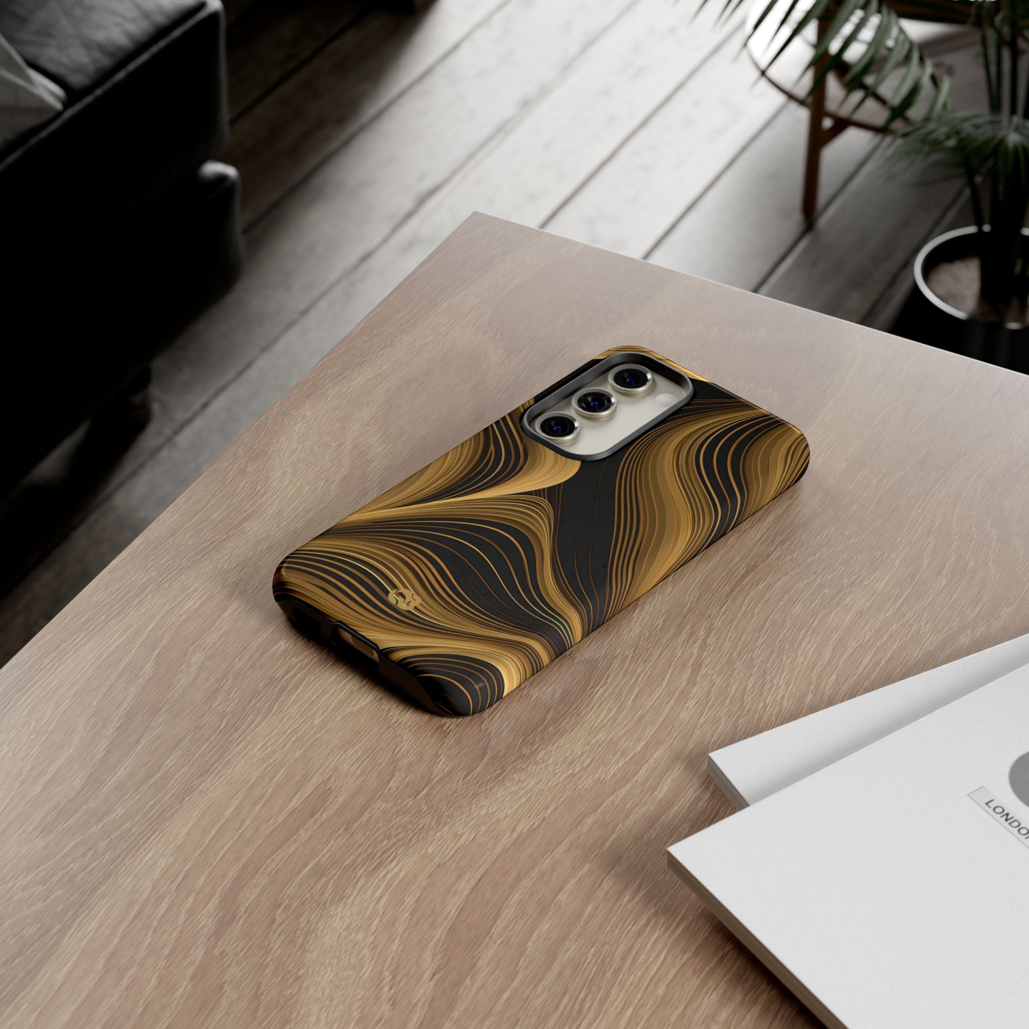 Gold Tough Phone Case for Samsung - Molten Copper Strands
