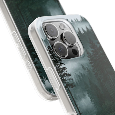 Green Lite Phone Case for iPhone - Misty Evergreen Mirror
