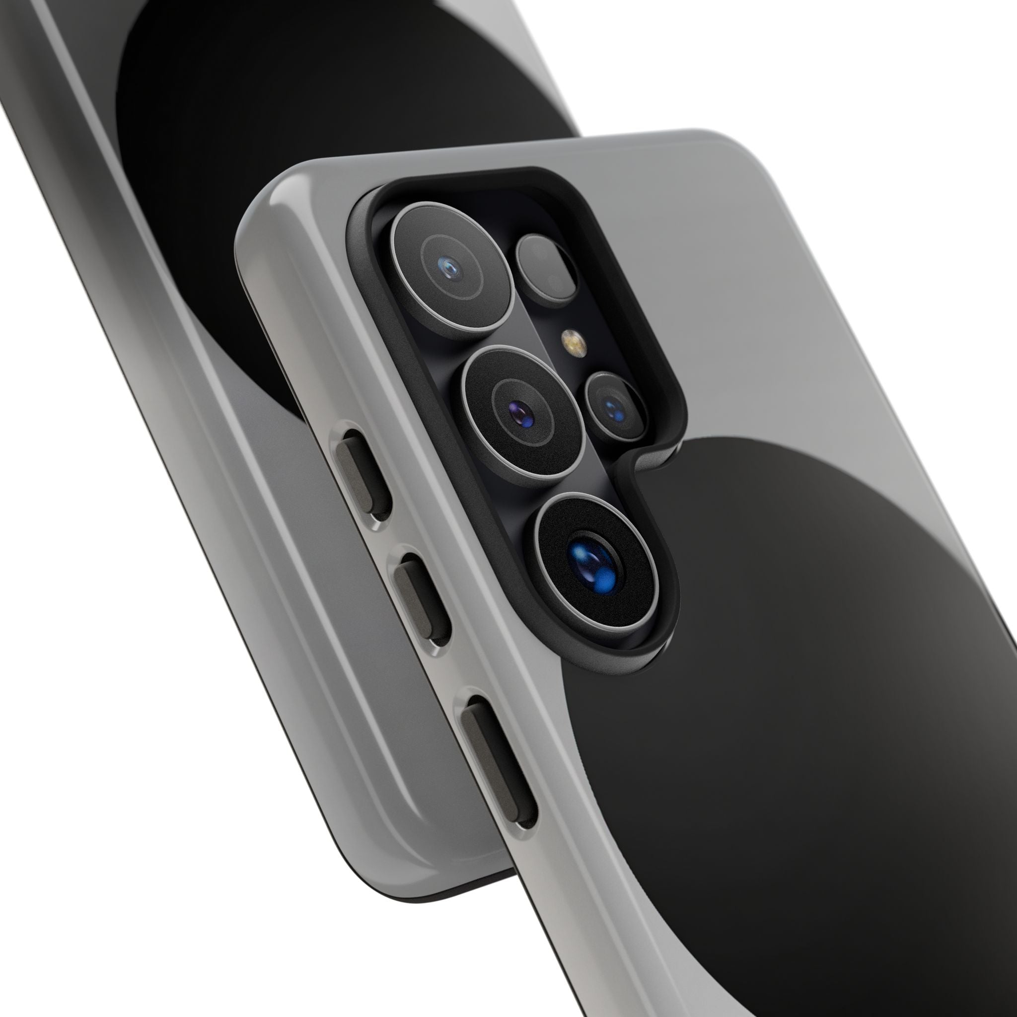 Grey Tough Phone Case for Samsung - Matte Onyx Sphere