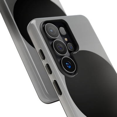 Grey Tough Phone Case for Samsung - Matte Onyx Sphere
